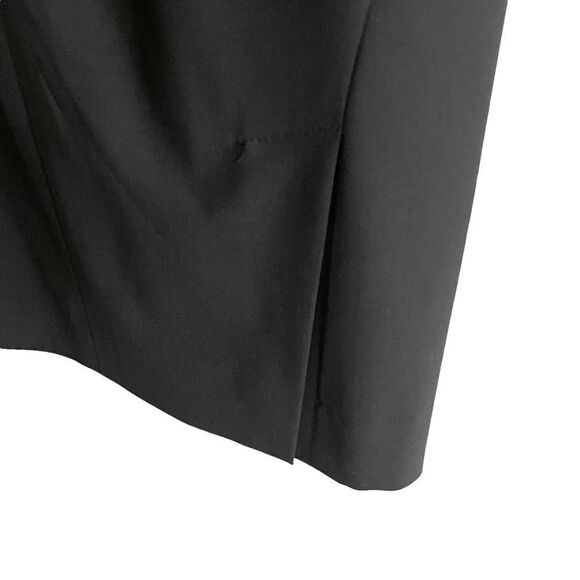 THEORY Black Wool Stretch Knee Length Midi Pencil Skirt 00 - Picture 6 of 6